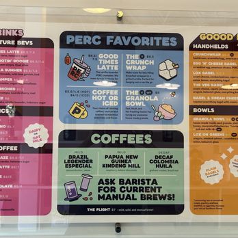 Perc Coffee - Menu - Coffee & Tea Near Me - Atlanta, Georgia