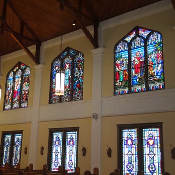 St. Paul's Episcopal Church - A side view, showing all the many stained glass windows. - Churches Near Me - Key West, Florida St. Paul's Episcopal Church - A side view, showing all the many stained glass windows. - Churches Near Me - Key West, Florida