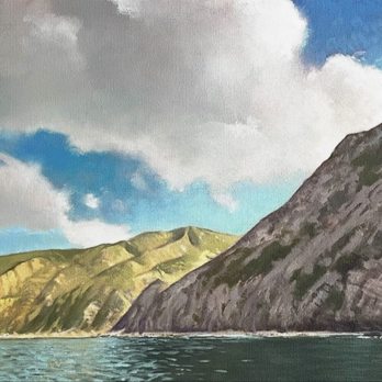 Santa Barbara Fine Art - Justin Carroll Chinese Harbor Channel Islands oil on canvas - Art Galleries Near Me - Santa Barbara, California Santa Barbara Fine Art - Justin Carroll Chinese Harbor Channel Islands oil on canvas - Art Galleries Near Me - Santa Barbara, California