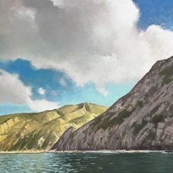 Santa Barbara Fine Art - Justin Carroll                                                            Chinese Harbor Channel Islands                  oil on canvas