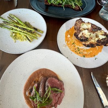 FYR Short North - Skirt streak, asparagus, roasted cauliflower, filet - Steakhouses Near Me - Columbus, Ohio FYR Short North - Skirt streak, asparagus, roasted cauliflower, filet - Steakhouses Near Me - Columbus, Ohio