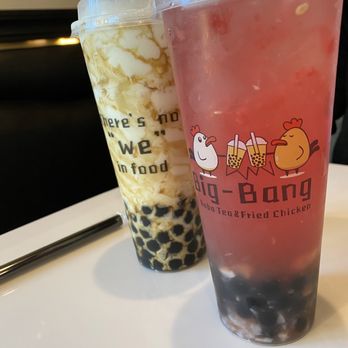 Big-Bang Boba & Chicken - Chocolate cookie puff cream and Watermelon Lychee - Coffee & Tea Near Me - Concord, California
