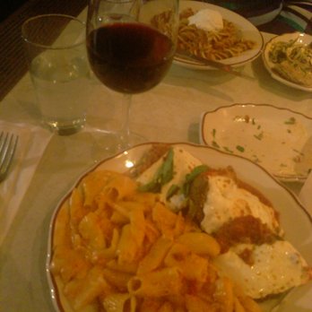 Parm - My chicken parm dinner with rigatoni instead of rotini, and my coworker's fusilli with ricotta. - Italian Near Me - New York, New York Parm - My chicken parm dinner with rigatoni instead of rotini, and my coworker's fusilli with ricotta. - Italian Near Me - New York, New York