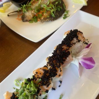 Yakumi Sushi - Alaskan King Roll and Yellowtail Kama. Soooo good - Japanese Near Me - Poway, California