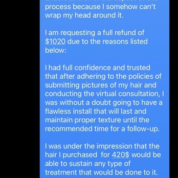 Luxe Goddess Hair - After she told me I'm only getting partial refund - Hair Stylists Near Me - Maryland, Maryland Luxe Goddess Hair - After she told me I'm only getting partial refund - Hair Stylists Near Me - Maryland, Maryland