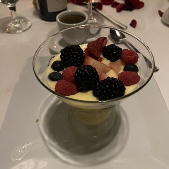 Ruth's Chris Steak House - Dessert. Fresh Fresh Seasonal Berries with Sweet Cream - Steakhouses Near Me - Boise, Idaho