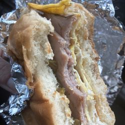 Kreger's Bakery & Deli - Delicious Ham, egg & cheese breakfast Sammie- add Fire in the Hole to level up the deliciousness!