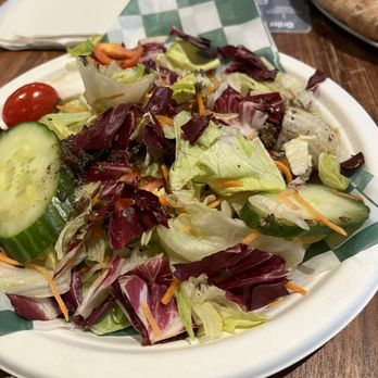 Santarpio's Pizza - House salad - Pizza Near Me - Boston, Massachusetts Santarpio's Pizza - House salad - Pizza Near Me - Boston, Massachusetts