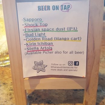 Hana Sushi - Beers Available - Sushi Bars Near Me - Temecula, California