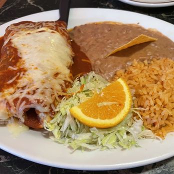 Casa Guerrero - Burrito Suizo with shredded chicken - Mexican Near Me - Lynnwood, Washington
