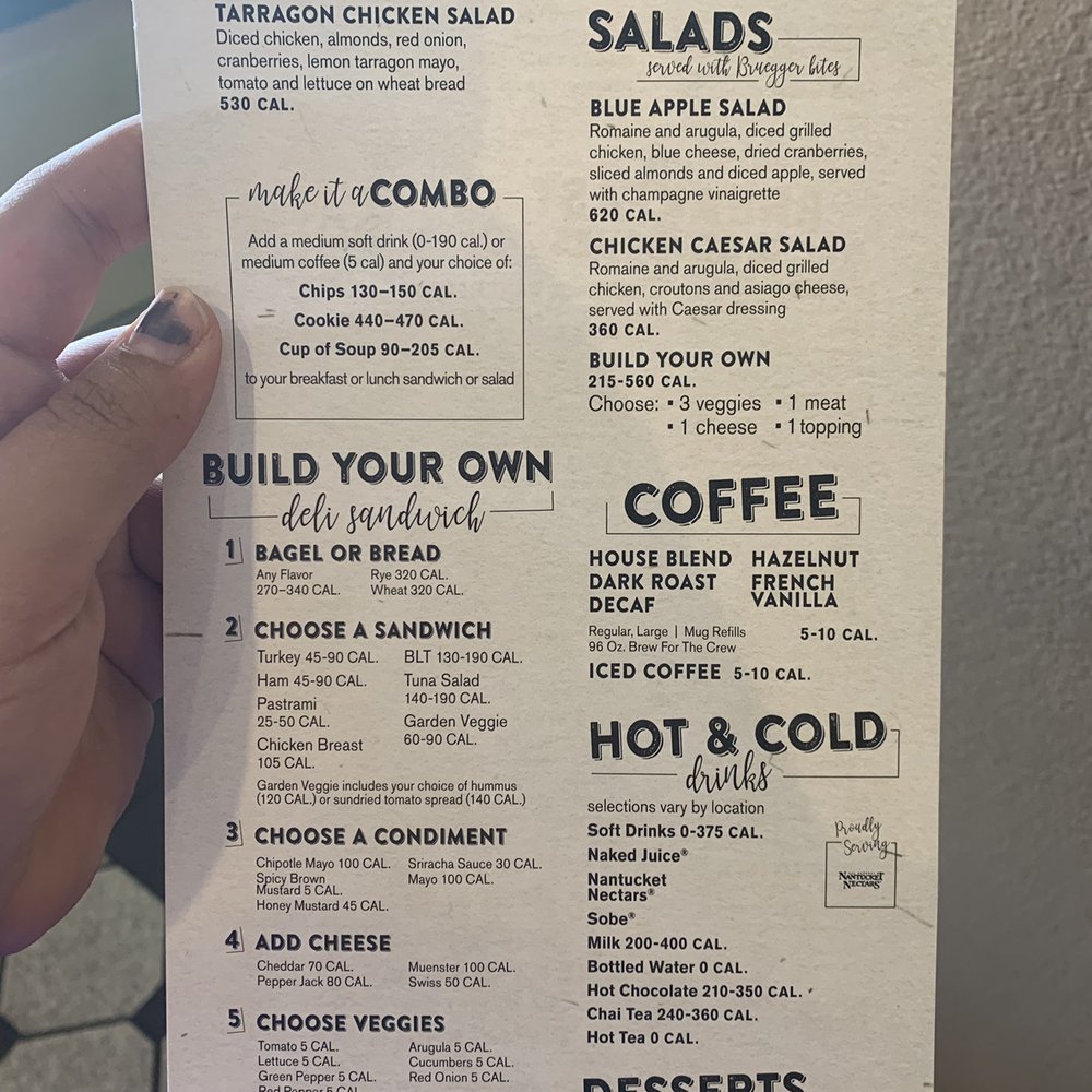 Bruegger's Bagels - salad coffee etc menu - Bagels Near Me - Tucson, Arizona Bruegger's Bagels - salad coffee etc menu - Bagels Near Me - Tucson, Arizona
