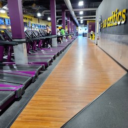 Long row of empty treadmills Long row of empty treadmills