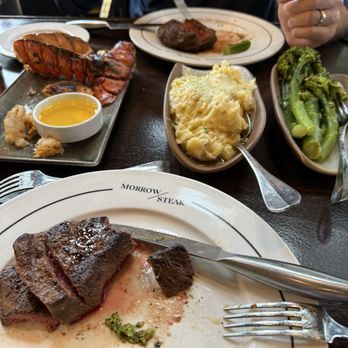 Morrow Steak - Filet, garlic mashed, broccolini, lobster tail - Steakhouses Near Me - New Orleans, Louisiana Morrow Steak - Filet, garlic mashed, broccolini, lobster tail - Steakhouses Near Me - New Orleans, Louisiana