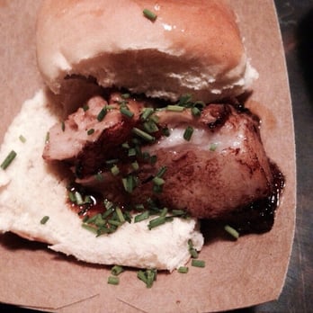 Green Dot Stables - Mystery meat slider: pork belly with a ginger sauce - Bars Near Me - Detroit, Michigan
