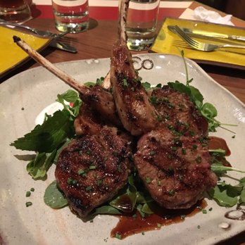 Sugarcane - australian grilled lamb chops pomegranate, za’atar yogurt ($24) - Cocktail Bars Near Me - Las Vegas, Nevada Sugarcane - australian grilled lamb chops pomegranate, za’atar yogurt ($24) - Cocktail Bars Near Me - Las Vegas, Nevada