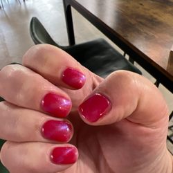 Bingo Nails & Spa - Dip manicure with cat-eye gel overlay