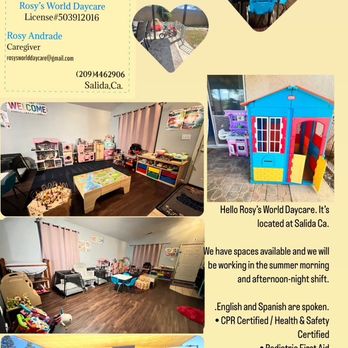 Rosy’s World Daycare - Child Care & Day Care Near Me - Salida, California Rosy’s World Daycare - Child Care & Day Care Near Me - Salida, California