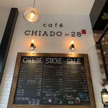 Café Chiado 28 - a menu on a chalkboard - Cafes Near Me - Montreal, Quebec Café Chiado 28 - a menu on a chalkboard - Cafes Near Me - Montreal, Quebec