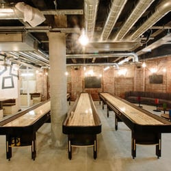 Downstairs at Shuffledog. The Shuffle Boards!