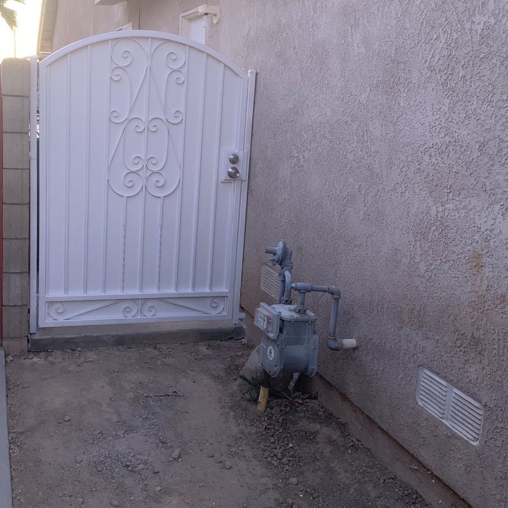 Hector's Ixta Welding & Iron Work - Iron White Gate made by Hector! - Metal Fabricators Near Me - Lancaster, California Hector's Ixta Welding & Iron Work - Iron White Gate made by Hector! - Metal Fabricators Near Me - Lancaster, California
