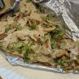 Chicken caesar salad pizza Chicken caesar salad pizza