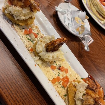Miss Shirley's Cafe, Inner Harbor - Fried Green Tomatoes, blackened shrimp & grits. - Breakfast & Brunch Near Me - Baltimore, Maryland