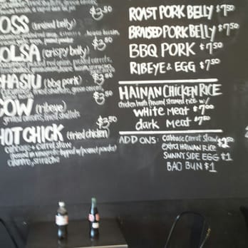 Baos Hog - Your menu right in the wall that doubles as a chalkboard. - Chinese Near Me - Garden Grove, California Baos Hog - Your menu right in the wall that doubles as a chalkboard. - Chinese Near Me - Garden Grove, California