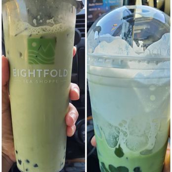 Eightfold Tea Shoppe - Eightfold Deep Matcha vs Cheesetella "matcha". $6 - Bubble Tea Near Me - Costa Mesa, California Eightfold Tea Shoppe - Eightfold Deep Matcha vs Cheesetella "matcha". $6 - Bubble Tea Near Me - Costa Mesa, California