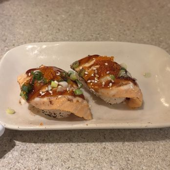Jusco Japanese Restaurant - Seared Salmon Nigiri - Japanese Near Me - Davis, California Jusco Japanese Restaurant - Seared Salmon Nigiri - Japanese Near Me - Davis, California