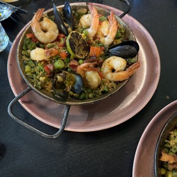 Cafe Americana - Seafood paella- SOOO GOOD!!! - Tapas/Small Plates Near Me - Arlington, Texas
