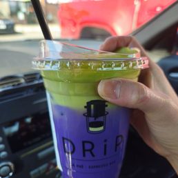 Ube matcha cloud (iced)