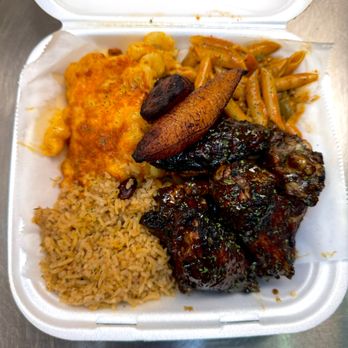 Vybez Kitchen - Jerk chicken combo with mac & cheese, and Rasta pasta - Caribbean Near Me - Greensboro, North Carolina Vybez Kitchen - Jerk chicken combo with mac & cheese, and Rasta pasta - Caribbean Near Me - Greensboro, North Carolina