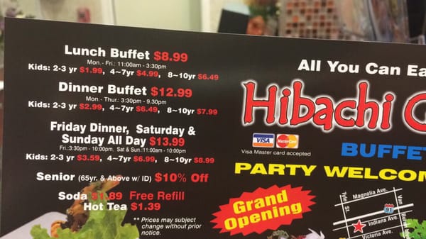 Menu photo 8 Hibachi Grill Buffet Riverside, CA