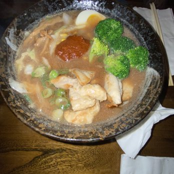 Tamashii Ramen - Kara Miso Ramen with Grilled Chicken (spicy) - Ramen Near Me - Astoria, New York