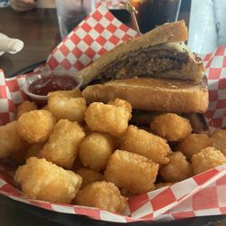 Woodward Tavern - Double Patty Melt with Tater Tots