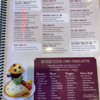 Penfold's Café - Omelette menu - Breakfast & Brunch Near Me - Temecula, California