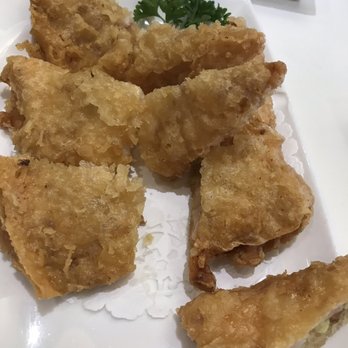Yue Restaurant - The item I mistakenly ordered. (Deep Fried Bean Curd Sheet with Prawn and Chives) - Seafood Near Me - Richmond, British Columbia Yue Restaurant - The item I mistakenly ordered. (Deep Fried Bean Curd Sheet with Prawn and Chives) - Seafood Near Me - Richmond, British Columbia