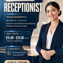 Venice Nail and Bar - NOW HIRING: RECEPTIONIST
Venice Nail Bar Algonquin is looking for an energetic Receptionist to be the welcoming face of our salon!