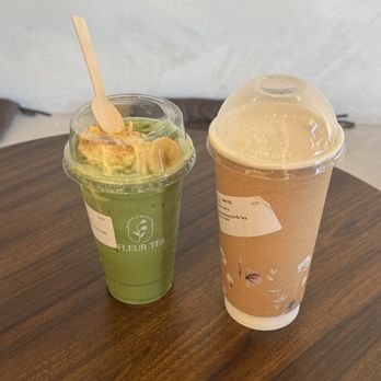 Fleur Tea - banana matcha, jasmine oolong tea - Bubble Tea Near Me - San Jose, California Fleur Tea - banana matcha, jasmine oolong tea - Bubble Tea Near Me - San Jose, California