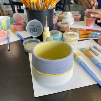 Paint Glaze & Fire - a table full of supplies - Coffee & Tea Near Me - Overland Park, Kansas Paint Glaze & Fire - a table full of supplies - Coffee & Tea Near Me - Overland Park, Kansas