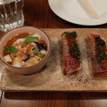 The Pig & The Lady - Bigeye ahi tataki toast and banh duc nong - Vietnamese Near Me - Honolulu, Hawaii The Pig & The Lady - Bigeye ahi tataki toast and banh duc nong - Vietnamese Near Me - Honolulu, Hawaii