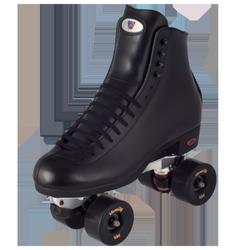 Derby City Skates Charlotte - The Riedell Uptown rhythm roller skates feature the comfortable Model 120 boot, PowerDyne Thrust nylon plates, and Radar Riva Wheels.
