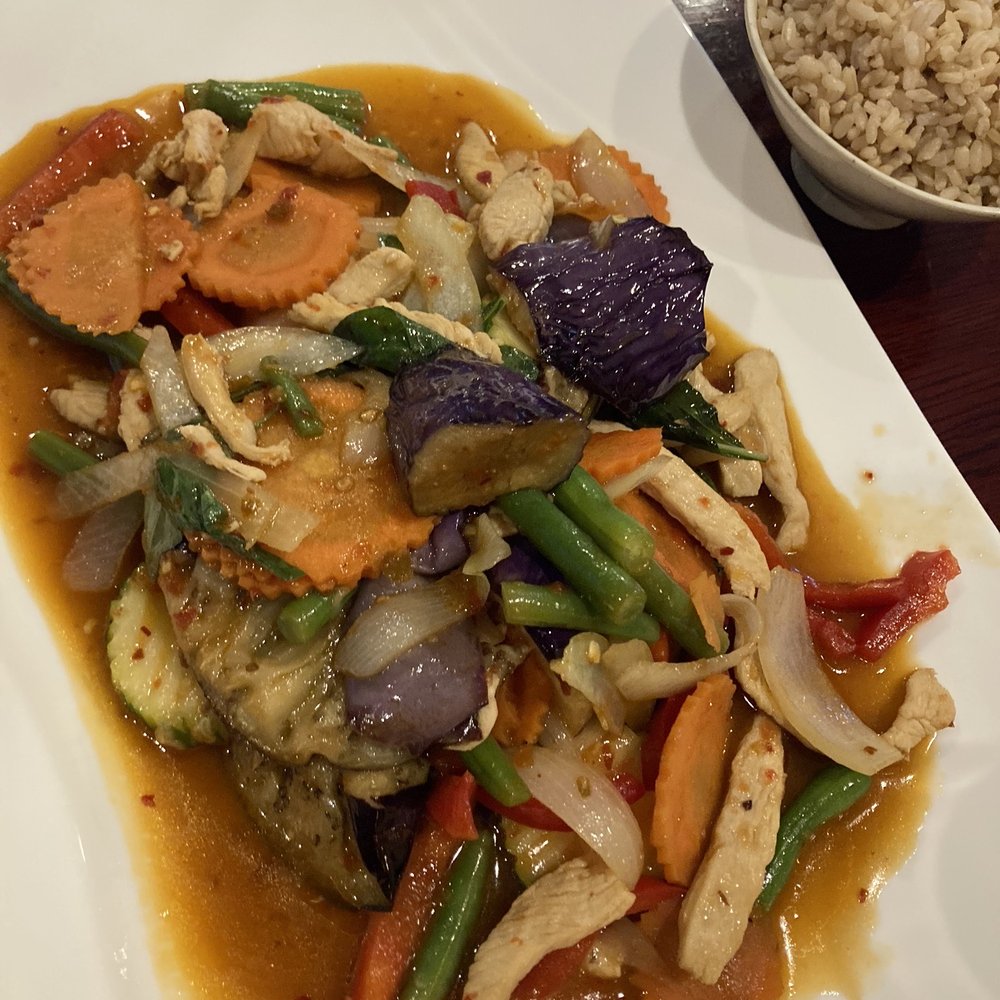 Thai Palace - Eggplant with Sweet Basil - Thai Near Me - Bloomfield, Connecticut Thai Palace - Eggplant with Sweet Basil - Thai Near Me - Bloomfield, Connecticut