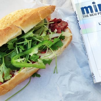 Cam Hung - My favorite type of Banh Mi. Sweet Grilled Pork. Topped it off with a book I'm currently digesting to fuel my mind. - Vietnamese Near Me - Sunnyvale, California