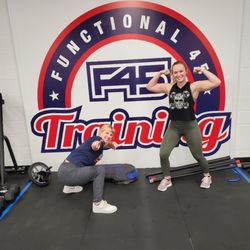 F45 Training - Coach Emily and I after a killer workout at F45!