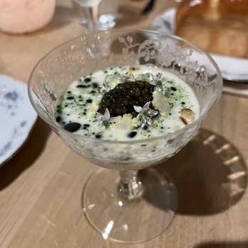 Kato - Caviar with celery and corn - Taiwanese Near Me - Los Angeles, California Kato - Caviar with celery and corn - Taiwanese Near Me - Los Angeles, California