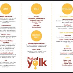 Poked Yolk - Menu