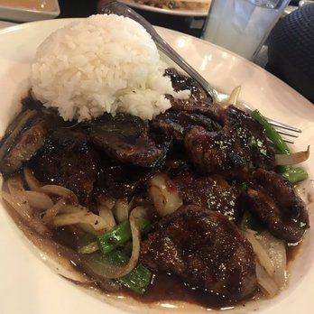 Lemon N Ginger Asian Grille - $18.95 - Seven Flavor Beef (marinated flank steak w/ chef's seven flavor sauce served over vegetables and a side of white rice) - Sushi Bars Near Me - Abingdon, Maryland Lemon N Ginger Asian Grille - $18.95 - Seven Flavor Beef (marinated flank steak w/ chef's seven flavor sauce served over vegetables and a side of white rice) - Sushi Bars Near Me - Abingdon, Maryland