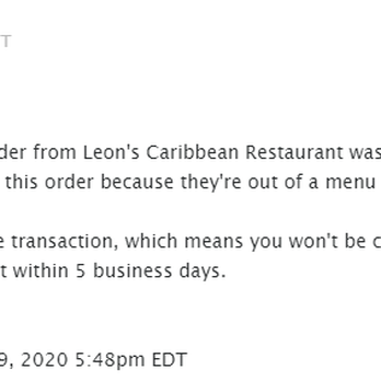 Leon's Caribbean Restaurant - order cancellation email - Caribbean Near Me - Pittsburgh, Pennsylvania Leon's Caribbean Restaurant - order cancellation email - Caribbean Near Me - Pittsburgh, Pennsylvania