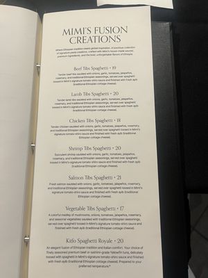 Menu photo 2 Mimi's Ethiopian Louisville, KY Menu photo 2 Mimi's Ethiopian Louisville, KY